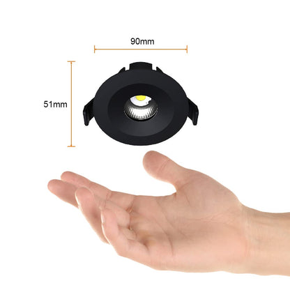 Tecnolite Lámpara Downlight LED Empotrable 9 W, Luz Suave Cálida, A Prueba de Vapor, LED integrado