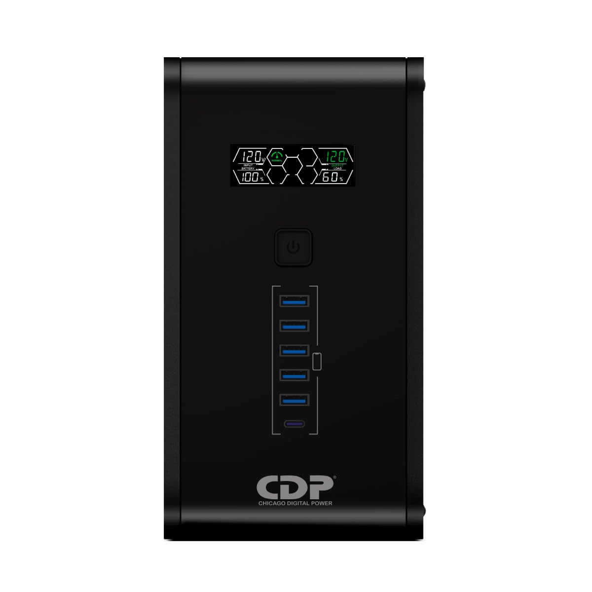 UPS NO Break con Pantalla LCD con regulación, supresión y Respaldo de batria, CDP R-SMART751, 375W, 750VA, Entrada 80-150V, Salida 120V