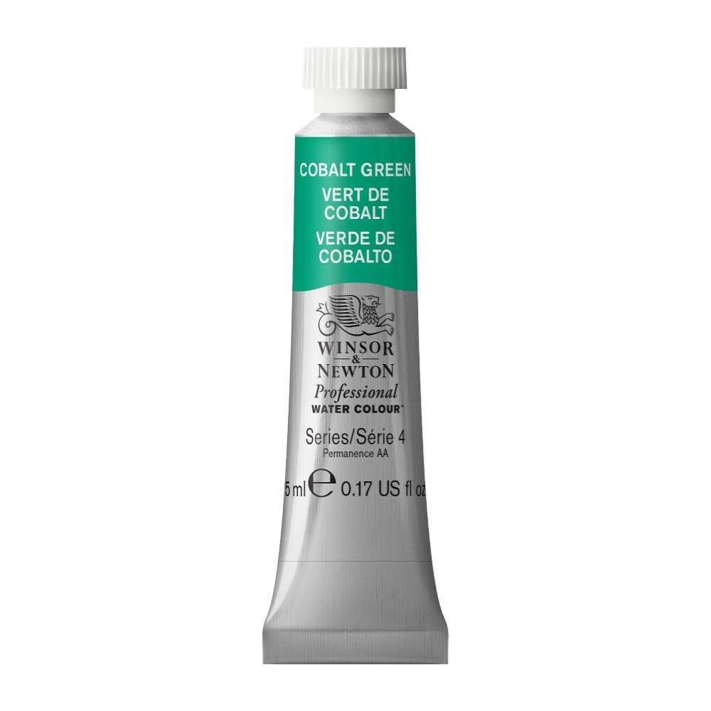Winsor & Newton Acuarela Professional en Tubo 5 ml, Varios Colores - Tubo de 5 ml - 5 ml Tubo - Verde (Cobalt Green 184)