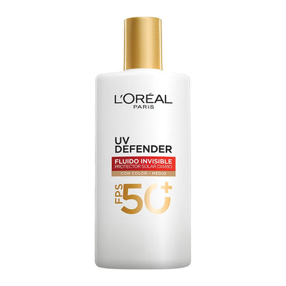 L'Oréal Paris UV Defender Protector Solar Facial FPS50+ 40 ml - Tono Medio