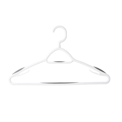 neatfreak - Juego de 5 Perchas Antideslizantes de Lujo - Perchas Que ahorran Espacio para Ropa, Pantalones, Chaquetas y Camisa, Paquete de 5, Blanco/Gris