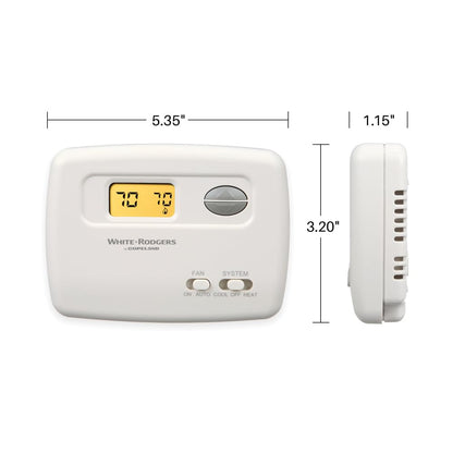 Emerson 1F78-144 Termostato digital de calor/frío, blanco
