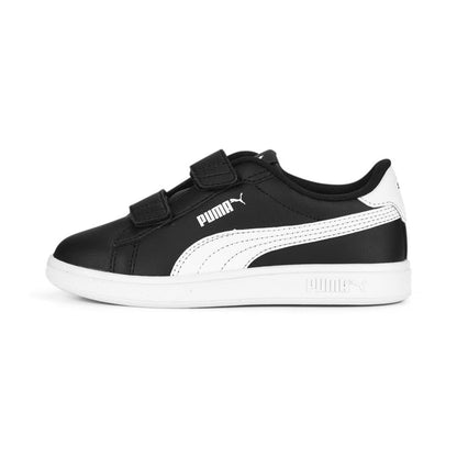 Puma - Tenis Unisex para niños Smash 3.0 de Piel con Velcro