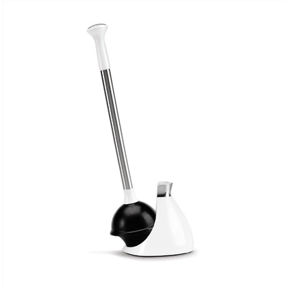 Simplehuman, Desatascador y Estantería, Acero Inoxidable, Blanco