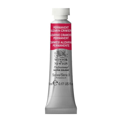 Winsor & Newton Acuarela Professional en Tubo 5 ml, Varios Colores - Tubo de 5 ml - 5 ml - Rojo (Permanent Alizarin Crimson - 466)