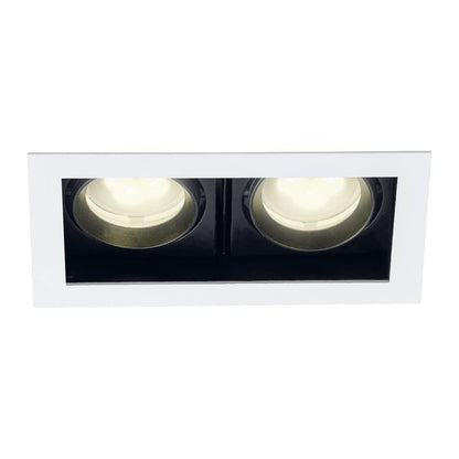 Tecnolite Lámpara Downlight Empotrable Dirigible, Potencia Máx. 120 W, 2 Bases GX5.3/GU10, No incluye focos