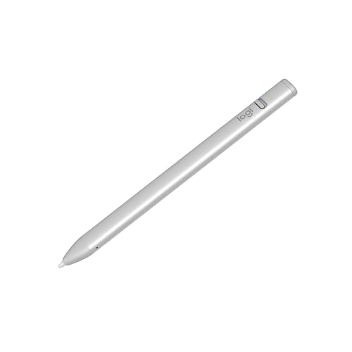 Logitech Crayon Lápiz Digital para iPad (Compatibilidad Solo con Puerto USB C) con tecnología Apple Pencil, precisión de Pixel y Punta Inteligente Dynamic con Carga rápida USB C - Gris