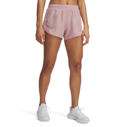 Under Armour Fly By Shorts Deportivos para Mujer - (673) Turmalina Rosa - Turmalina Rosa - Reflectante - XS