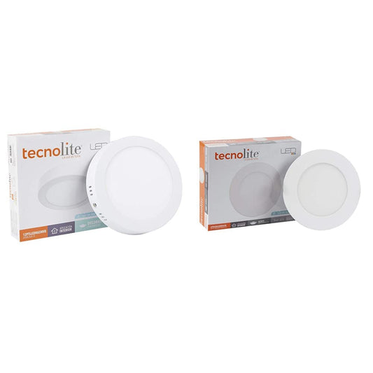 Lámpara LED, Lámpara LED para Sobreponer, Color Blanco, 12 W, Luz De Día 6 500 k, Tecnolite, Downlight LED + 6YDLED430MV65B - Lámpara Interior Empotrado Techo, Luz Blanca, 120 mm x 105mm x 20mm