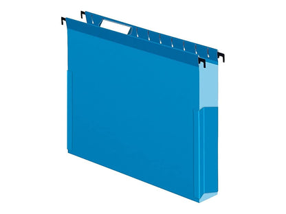 Oxford Pendaflex 59202 SureHook - Archivos de caja para colgar reforzados, 2 pulgadas con lados, letra, azul (caja de 25)