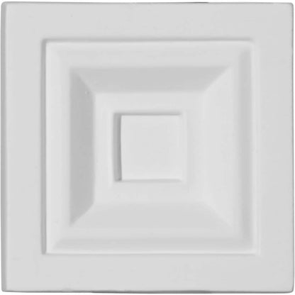 Ekena Millwork PB03X03X01ER - Bloque de zócalo (3 3/4 pulgadas de ancho x 3 3/4 pulgadas de alto x 1 1/8 pulgadas P Eris