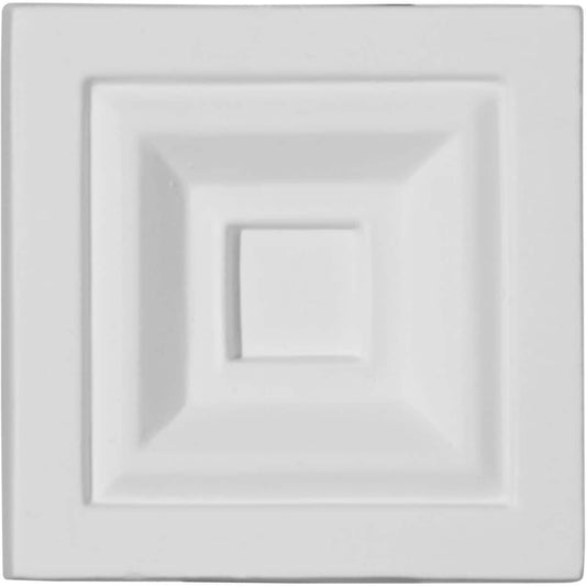 Ekena Millwork PB03X03X01ER - Bloque de zócalo (3 3/4 pulgadas de ancho x 3 3/4 pulgadas de alto x 1 1/8 pulgadas P Eris