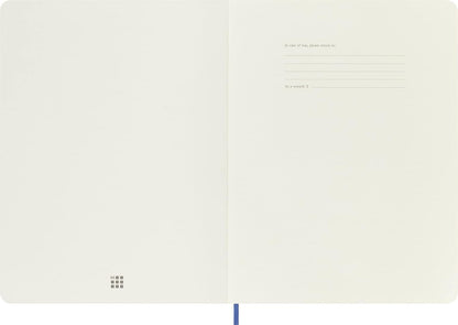 Moleskine - Cuaderno clásico, cubierta suave, XL (7.5 x 9.5 pulgadas), liso/en blanco, azul hortensia, 192 páginas