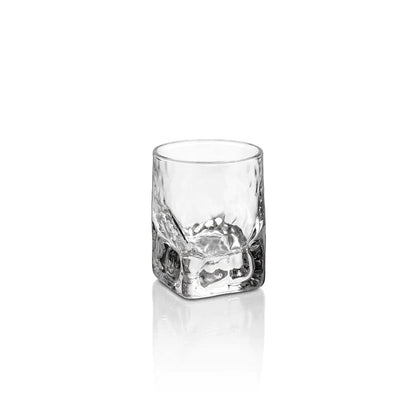 Borgonovo Frosty - Juego De 6 Tequileros De Vidrio 70ml. Caballitos Para Tequila Shot Chupito Whisky, Licor, Mezcal, Bar, Fiesta Bartender.