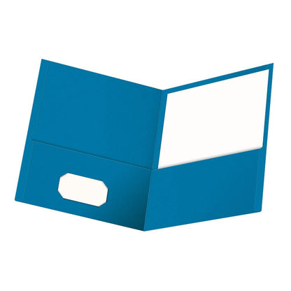 Oxford Fólder Doble Solapa con 2 Bolsillos, Caja con 25 - Azul - Carta - Moderno