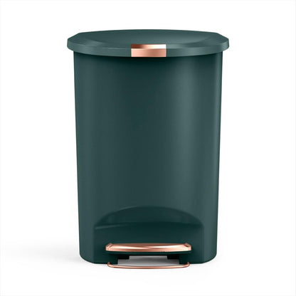 simplehuman Bote de Basura de Cocina Semicircular 50 L con Pedal - Hunter