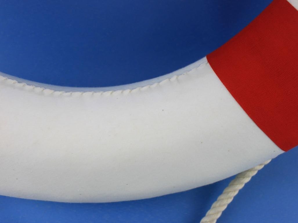 Hampton Nautical Lifering, 20 pulgadas, rojo