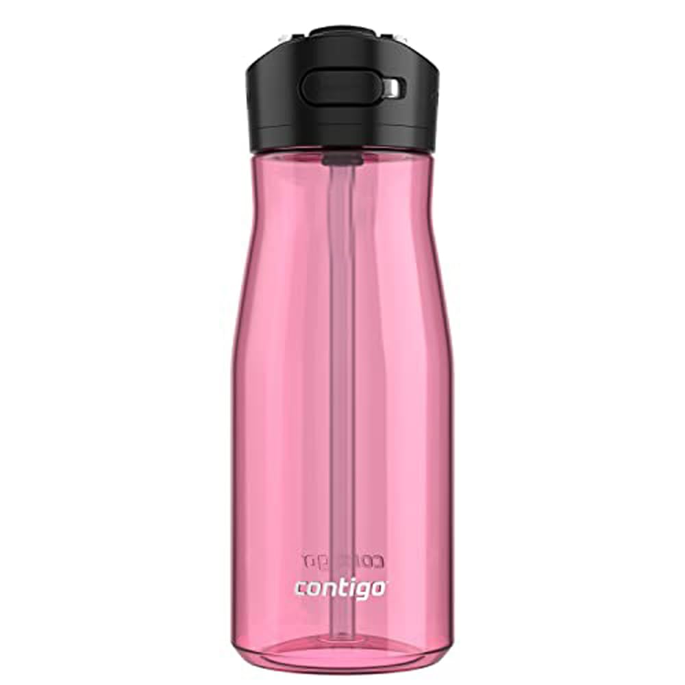 Contigo Botella de Agua Plástico Libre de BPA 710 ML Azalea con Popote Ashland Chill 2.0 Antiderrames Seguro para Viajar