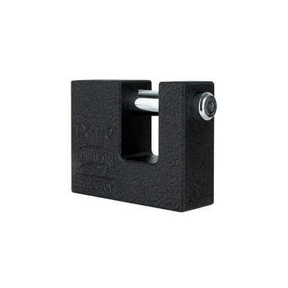 Phillips Candado de Hierro TX-110 de Extra Seguridad, Candado Tipo Cortina de Alta Resistencia con Llave Tetra y 16 Pernos, Diseño Anti-Palanca para Zaguanes y Puertas Industriales