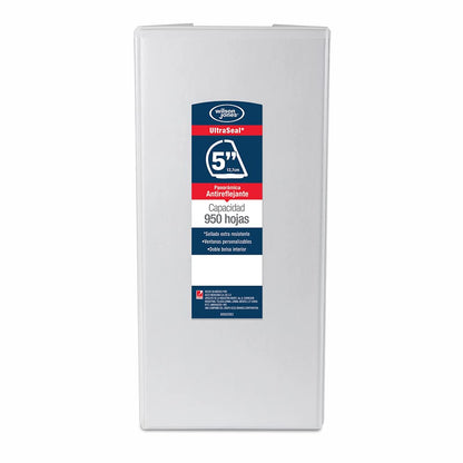 Wilson Jones Carpeta Arillo Tipo D 5 Pulgadas para 950 Hojas Tamaño Carta Color Blanco