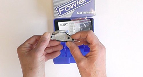 Fowler Full Warranty 52-562-001-0 Horizontal White Dial X-Test Indicator, 0.0005" Graduation Interval, 0.060" Maximum Measuring Range, 1.5" Diameter