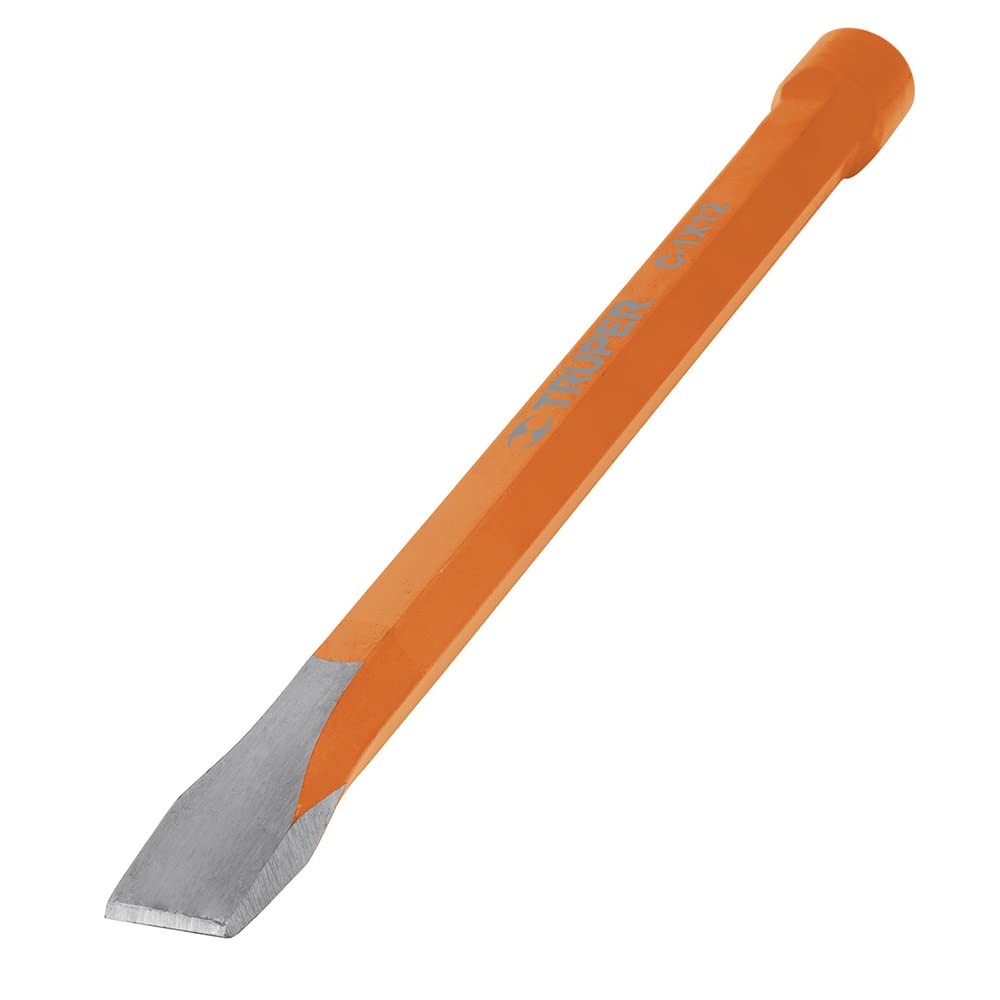 Truper C-7/8X12 Cincel de Acero al Cromo Vanadio, 7/8" x 12" - 1 x 12"