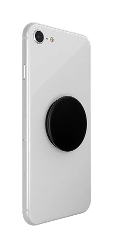PopSockets: Agarre para teléfono con Soporte expandible, Enchufe Pop para teléfono, Aluminio Negro