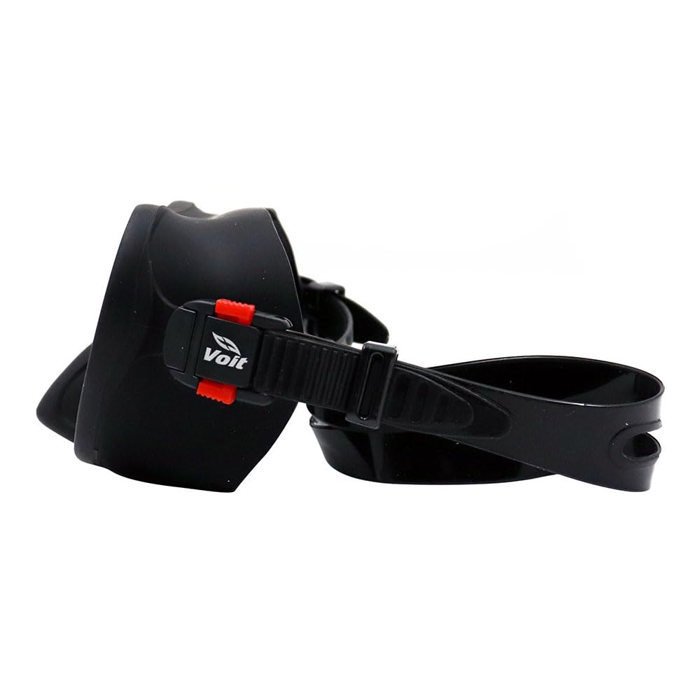 Voit Set de Esnórquel y Visor para Adulto, Silicona Hipoalergénica, Visor con Vidrio Templado, Válvula de Purga, Negro y Gris