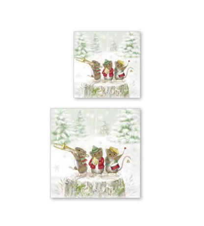 IHR Ideal Home Range - Servilletas desechables de 3 capas de papel para fiesta, 5 x 5 pulgadas, banda de ratón, 20 unidades