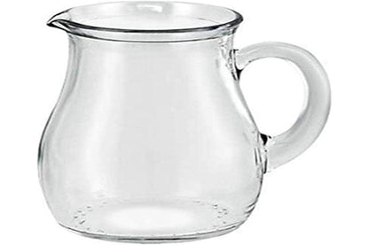 Borgonovo Jarra De Vidrio Capacidad 250 ml Mini Jarra Para Jugo, Leche, Mermeladas, Vidrio Resistente al Calor 11 cm Altura