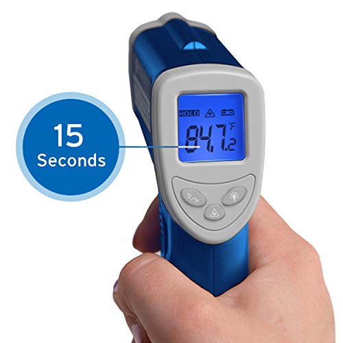 Etekcity Termómetro infrarrojo 749 (no para humanos) pistola de temperatura digital sin contacto láser IR termómetro, 14.4 °C ~ 380.0 °C (-50 ℃ ~ 380 ℃), tamaño estándar, azul