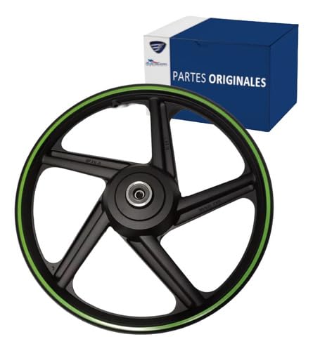 Rin Delantero Italika Negro con Filo Verde para FT150TS