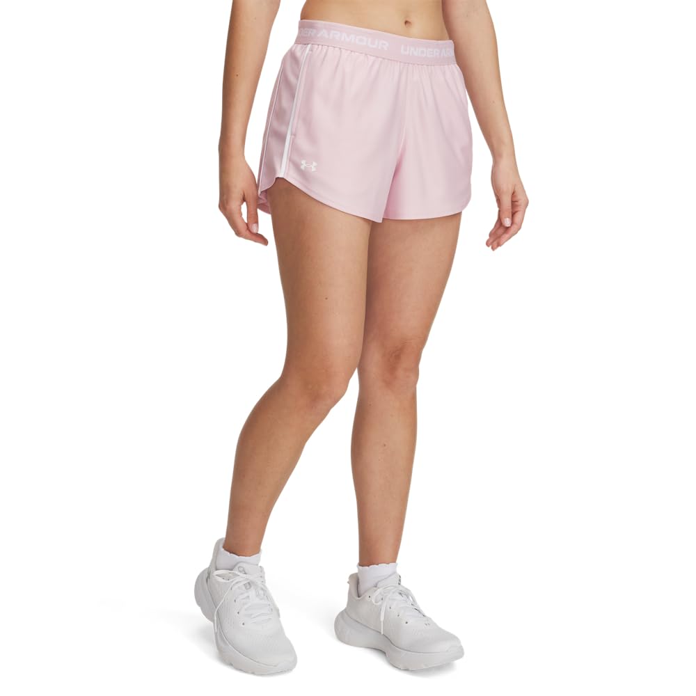 Under Armour Tech Play Up Short Deportivo para Mujer - G - (647) Prime Pink - White