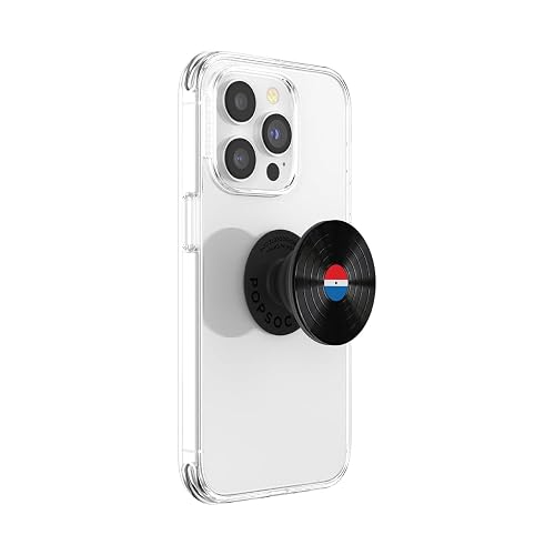 Agarre para teléfono PopSockets con Soporte expandible, PopSocket con Giro de Retroceso, Disco de Vinilo Giratorio