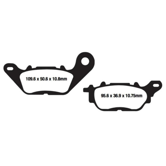 EBC Brakes FA662HH Double H Series - Pastilla de Freno de Disco Sinterizada Negra