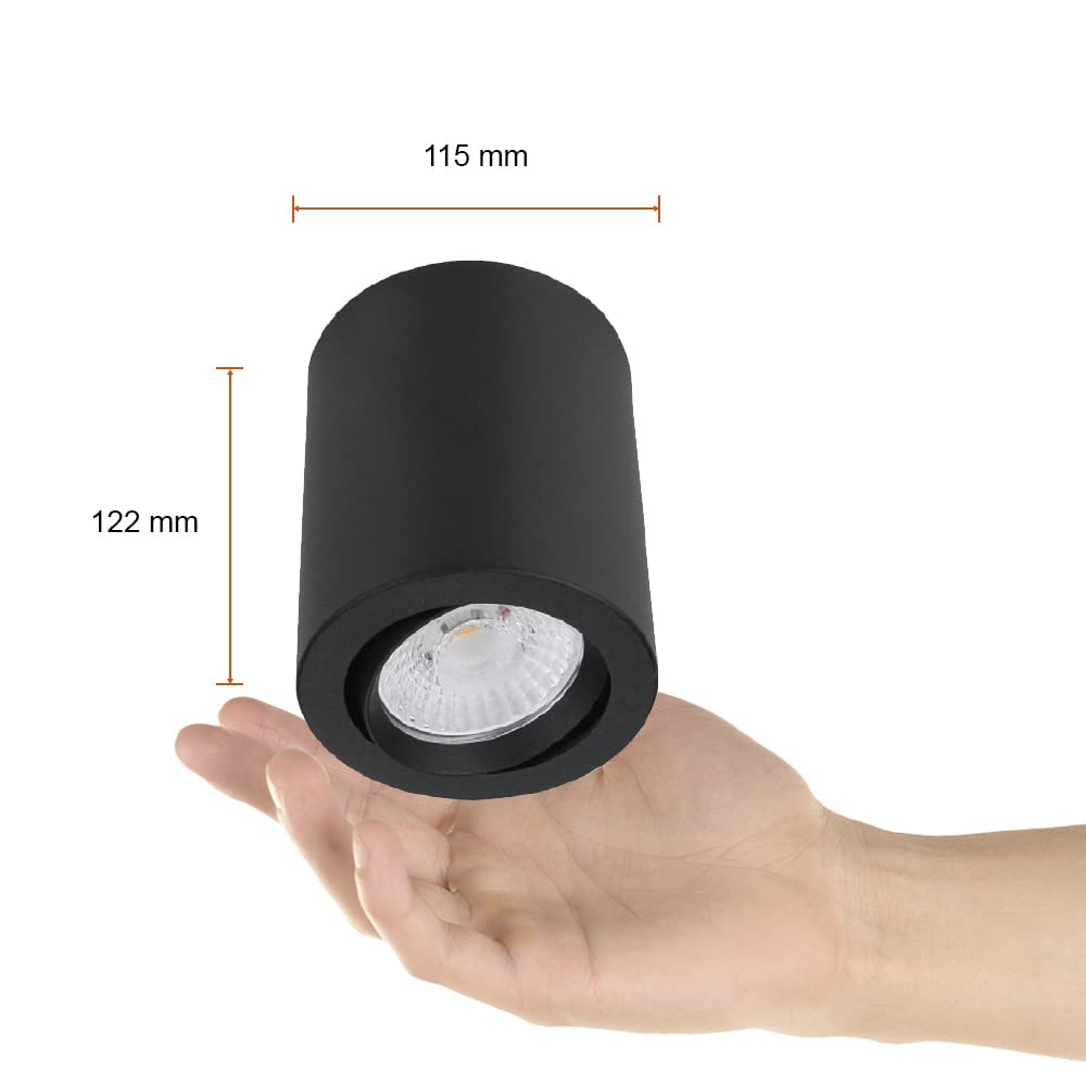 Tecnolite Lámpara Spot LED de Sobreponer Dirigible 20 W, Luz Suave Cálida, Atenuable, LED integrado