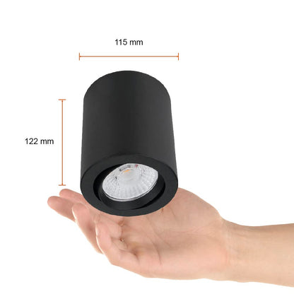 Tecnolite Lámpara Spot LED de Sobreponer Dirigible 20 W, Luz Suave Cálida, Atenuable, LED integrado