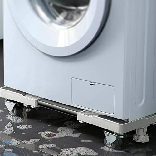 MaxWorks 50562 Base de rodillo móvil multifuncional ajustable de 500 libras, capacidad de carga para electrodomésticos y muebles, gris