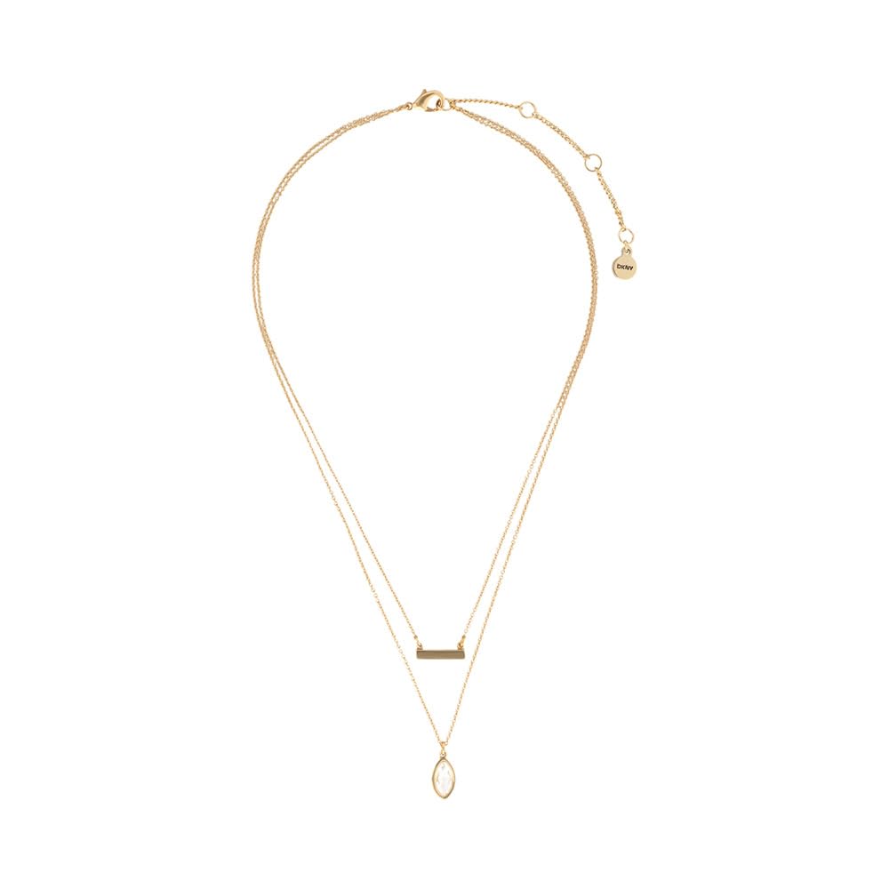 DKNY Collar Dorado Gota Para Mujer