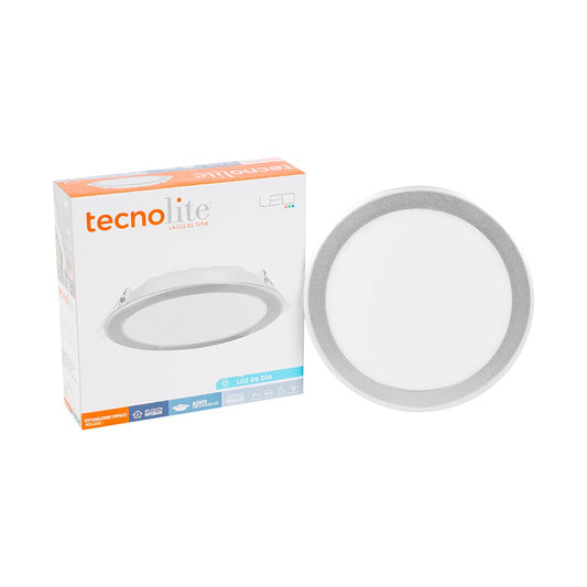 Tecnolite Lámpara LED Empotrado, Color Blanco, 9 W, Luz de Día 6 500 k, Downlight
