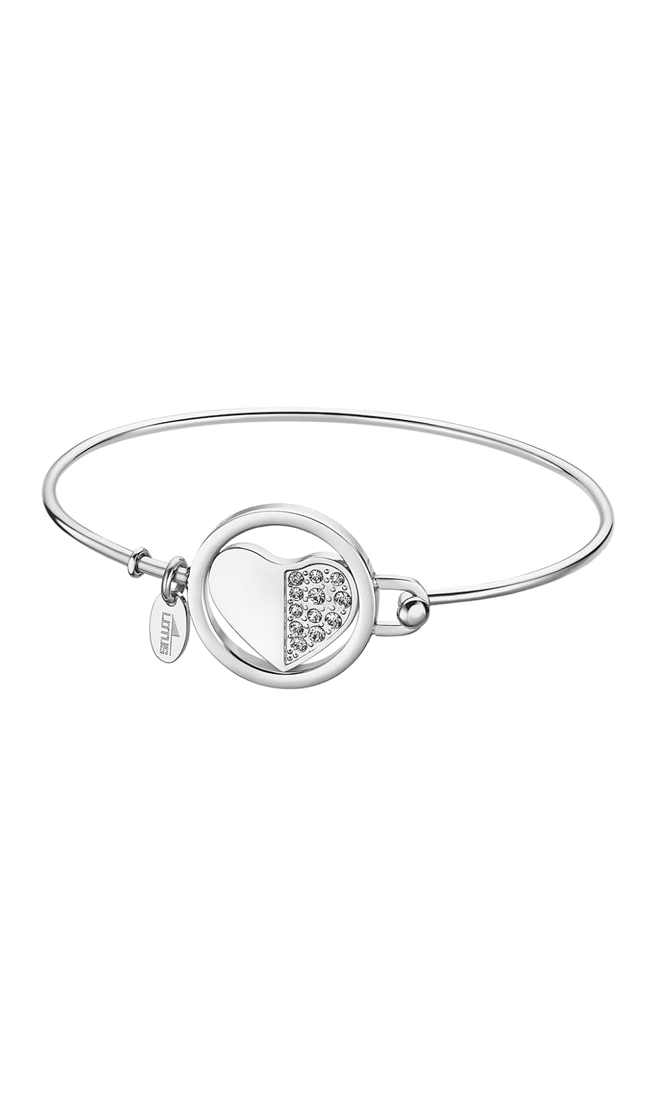 LOTUS STYLE Pulsera millennial para dama en tono plateado