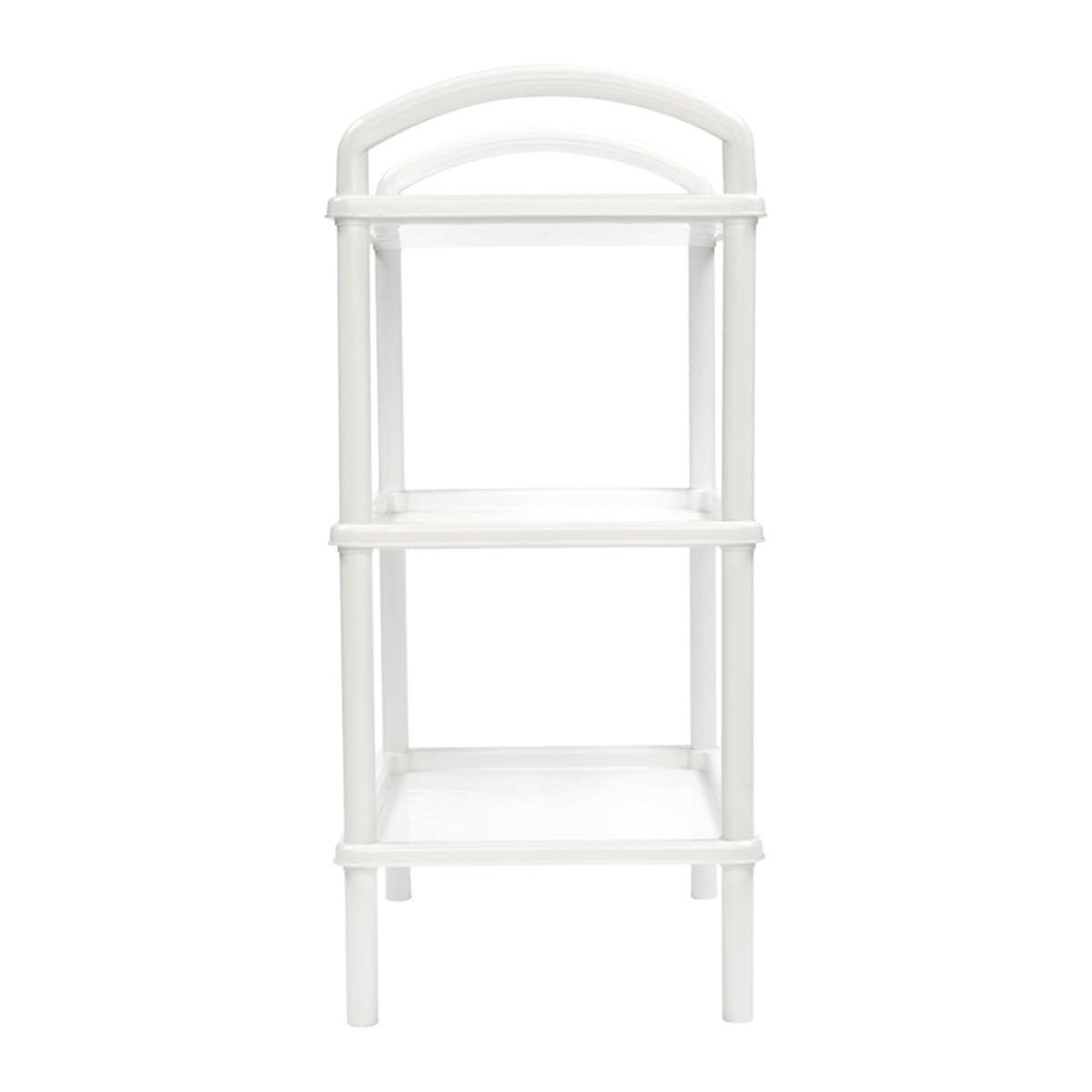 Italhome Estante De Plástico con 3 Repisas Lisas, Organizador Multiusos para Interior Ideal para Almacenamiento Scalp