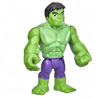 Marvel Spidey and His Amazing Friends - Figura de Acción de Hulk a Escala de 10 cm con 5 Puntos de articulación, Ideal para niños a Partir de los 3 años.