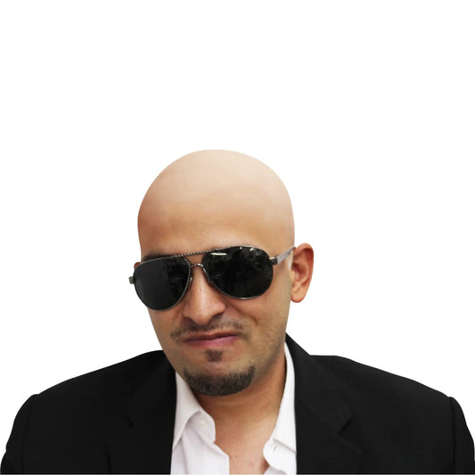 Bald Cap, Aplicación de Cabeza Calva, Maquillaje Falso Ideal para Fiestas de Disfraces y Halloween