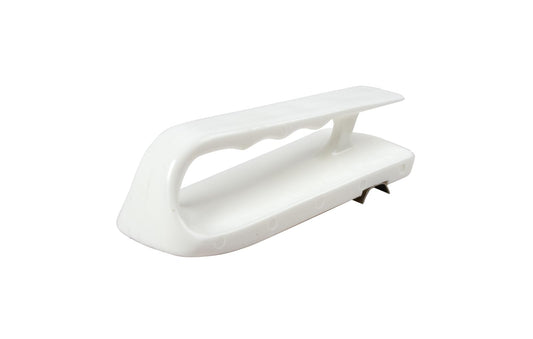 San Jamar - Tabla de cortar con mango ranurado para cocina y restaurantes, plástico, 6.5 x 2.5 pulgadas, color blanco