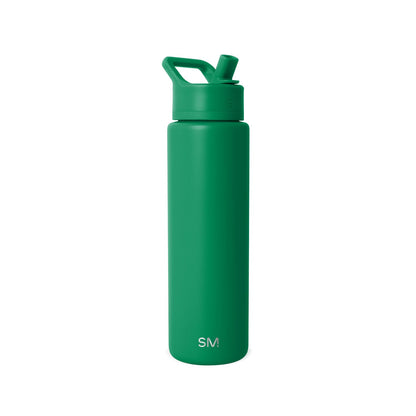 Simple Modern Botella de Agua con Popote, Colección Summit, 532-887 ml - 30 onzas - -Kelly Green
