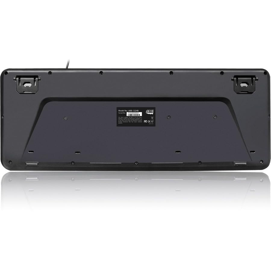 Adesso AKB-132HB- Multimedia Desktop Keyboard with 3-Port USB Hub