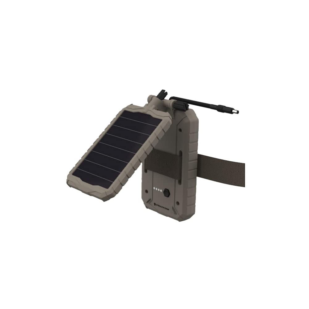 Stealth Cam - Paquete de 3 baterías solares duraderas Sol-Pak | Panel de energía solar de 12 V, batería recargable de 3000 mAh y cable aislado de 10 pies | Compatible con todas las cámaras de rastro