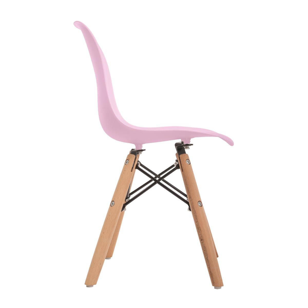 DUDUK 4 sillas Eames: Set de 4 sillas para niños y niñas Modernas (Blancas, Grises y Rosas)
