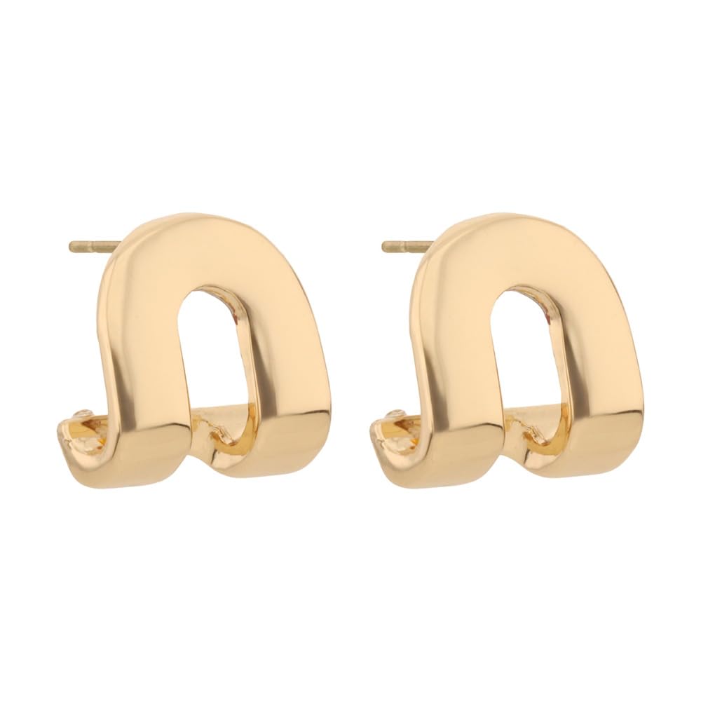 Anne Klein Aretes Dorado Asimétrico | Para mujer, pequeño, aleación de metales, cierre de poste, diseño Legacy Links